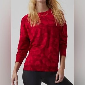 NWOT Athlete Chakra Balance red printed floral sweatshirt